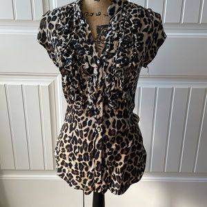 Animal print INC top